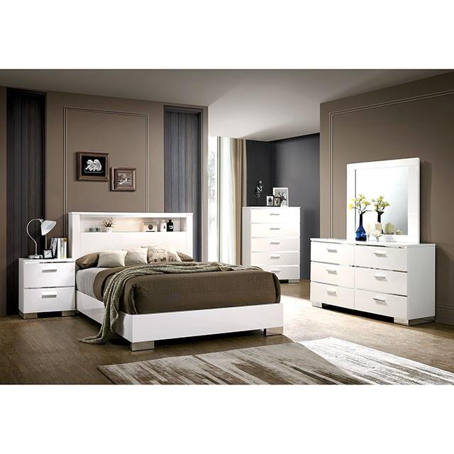 Carlie Bed White & Black - Big's Furniture (NV) - Multi Location