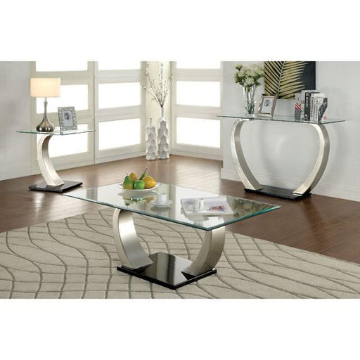 ROXO Satin Plated/Black End Table - Big's Furniture (NV) - Multi Location