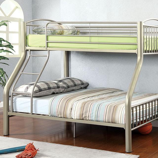 Lovia Metallic Gold Twin/Full Bunk Bed - Big's Furniture (NV) - Multi Location