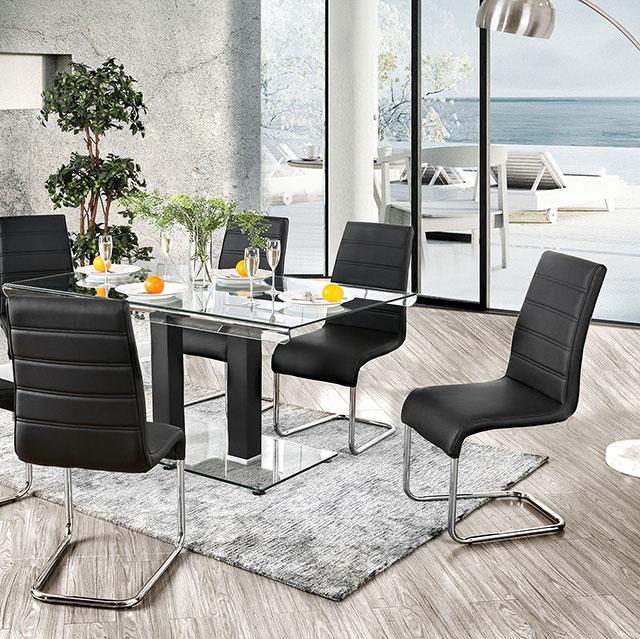 Richfield Black/Chrome Dining Table - Big's Furniture (NV) - Multi Location