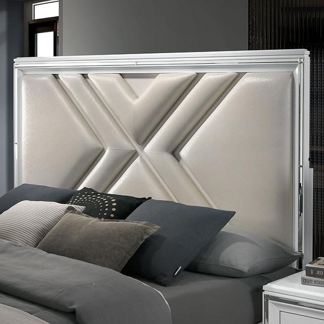 Emmeline Bed Silver & White - Big's Furniture (NV) - Multi Location