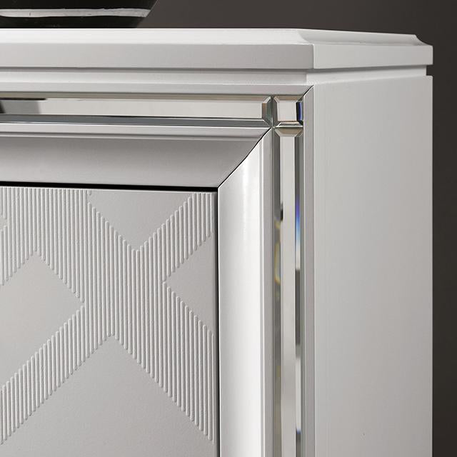 EMMELINE Night Stand w/ USB, White - Big's Furniture (NV) - Multi Location