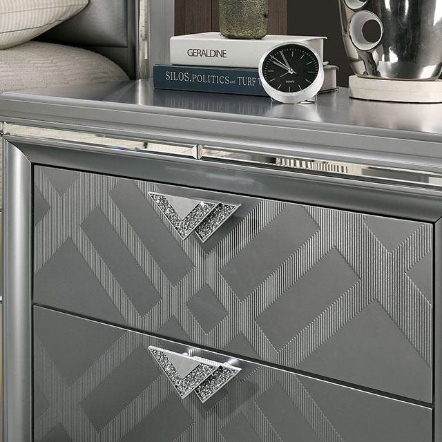 Emmeline Bed Silver & White - Big's Furniture (NV) - Multi Location