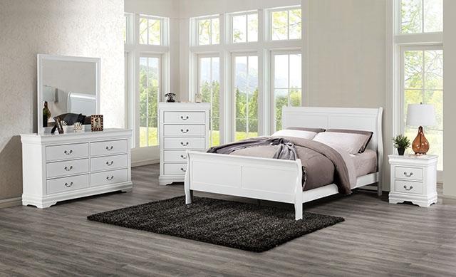 Louis Philippe Full Bed Expresso & White - Big's Furniture (NV) - Multi Location