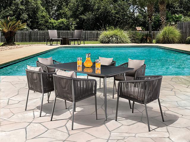Tushari 8 Pc. Outdoor Dining Set - Big's Furniture (NV) - Multi Location
