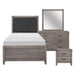 Woodrow Twin Bed Set with Black Wall Panel image