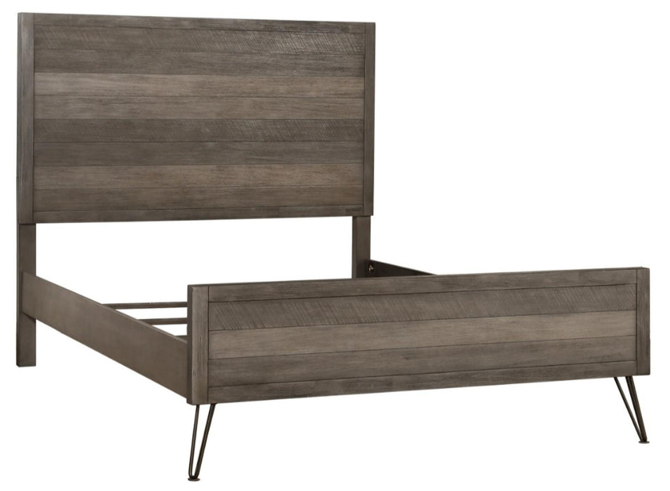 Urbanite Queen Panel Bed in Tri-tone Gray 1604-1 - Big's Furniture (NV) - Multi Location