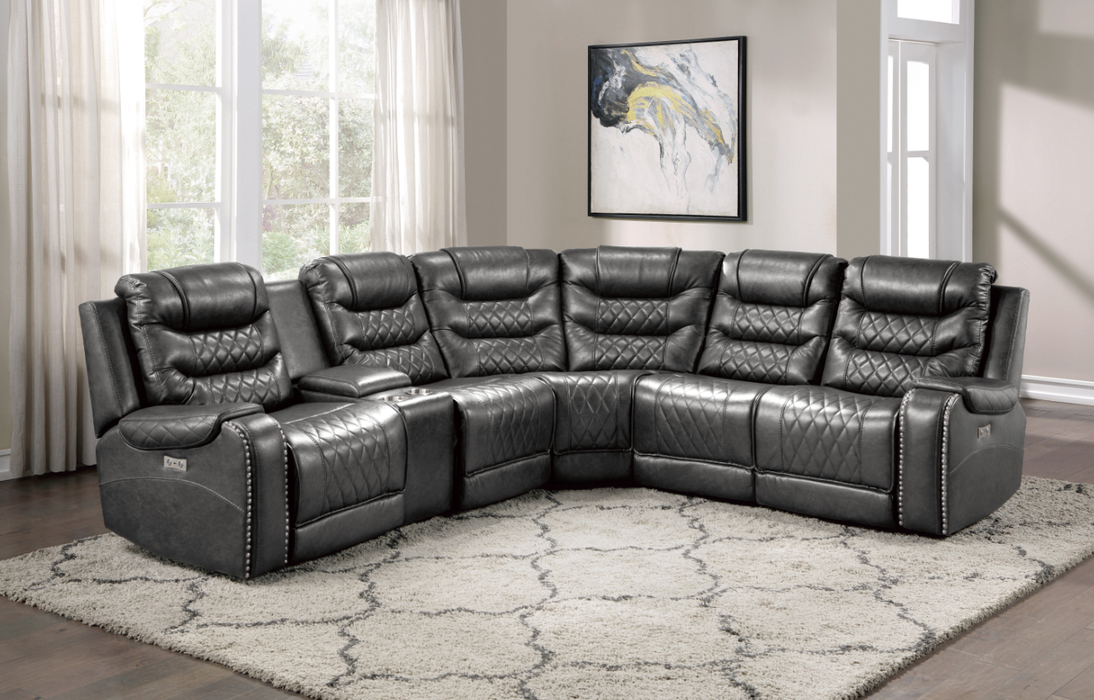 Putnam Power Left Side Reclining Chair with USB Port in Gray 9405GY-LRPW - Big's Furniture (NV) - Multi Location