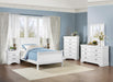 Mayville Twin Sleigh Bed in White 2147TW-1 - Big's Furniture (NV) - Multi Location