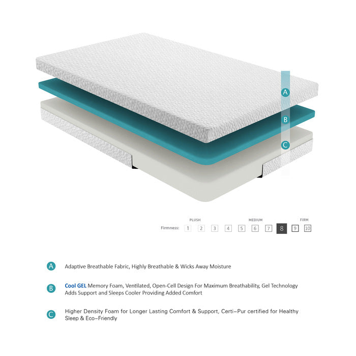 MT-G06F - 6" Full Gel-Infused Memory Foam Mattress