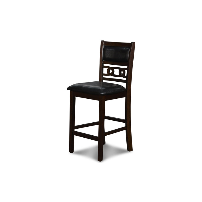 GIA 42" COUNTER DROP LEAF TABLE W/2 CHAIRS-EBONY
