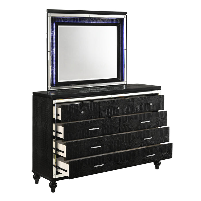VALENTINO LIGHTED MIRROR-BLACK - Big's Furniture (NV) - Multi Location