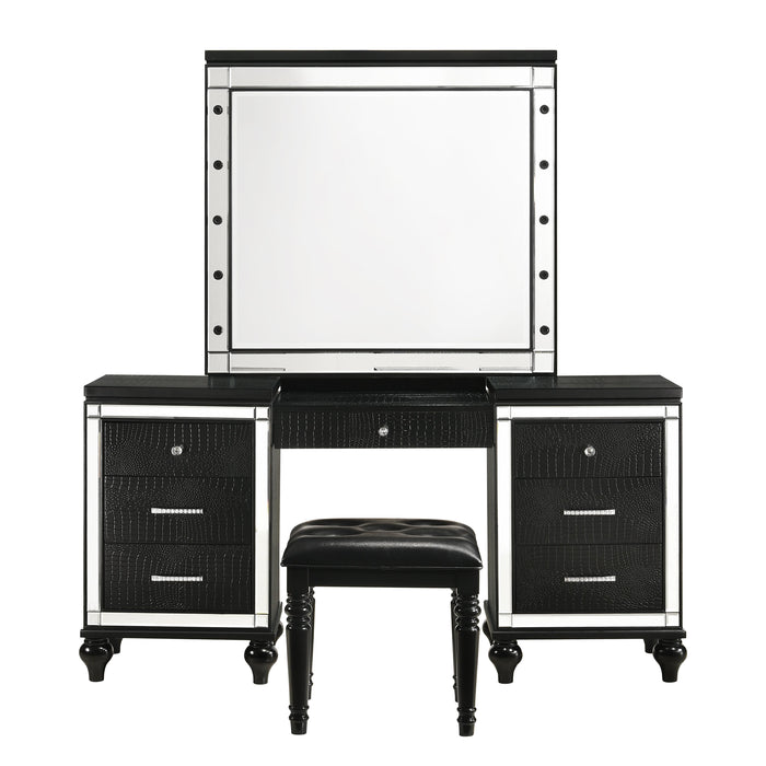 VALENTINO VANITY TABLE MIRROR (BULBS NOT INCLUDED)-BLACK - Big's Furniture (NV) - Multi Location