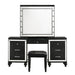 VALENTINO VANITY TABLE MIRROR (BULBS NOT INCLUDED)-BLACK - Big's Furniture (NV) - Multi Location
