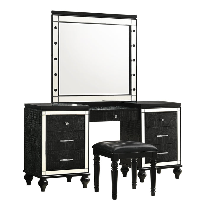 VALENTINO VANITY TABLE MIRROR (BULBS NOT INCLUDED)-BLACK - Big's Furniture (NV) - Multi Location