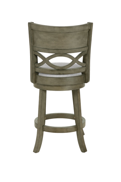 Manchester 24" Counter Stool W/Fabric Cushions-Gray