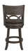 Manchester 24" Counter Stool W/Black Pu Cushions-Gray