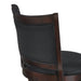 Bristol 24" Counter Stool W/Black Pu Cushions-Dk. Brown
