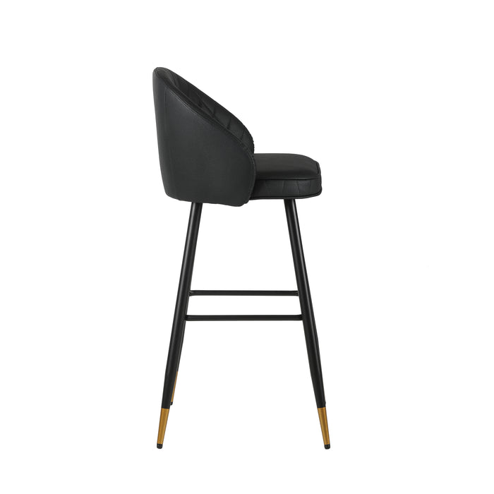 Oliver Black Vegan Leather Bar Chair (2 Per Carton)