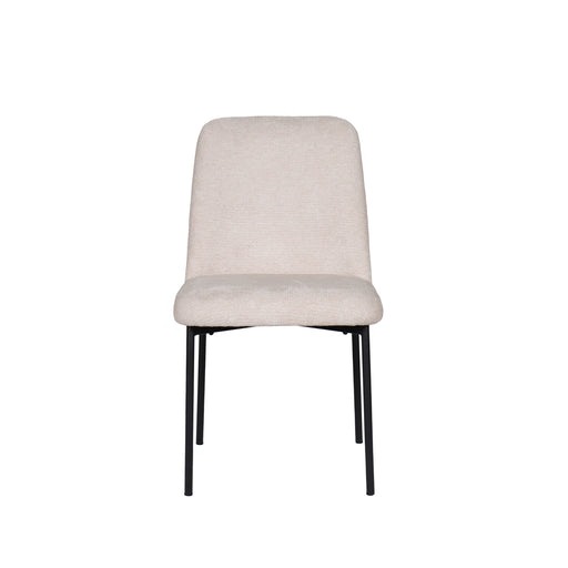 Erik Side Chair W/ Black Metal Frame -Beige (2 Per Carton)