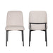 Erik Side Chair W/ Black Metal Frame -Beige (2 Per Carton)