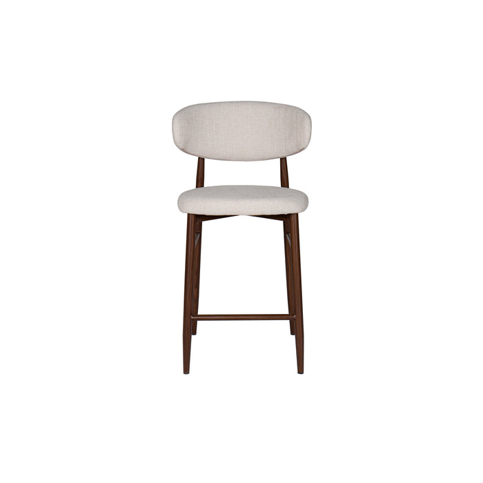 Royce Counter Chair W/Walnut Metal Frame-Beige (2 Per Carton)