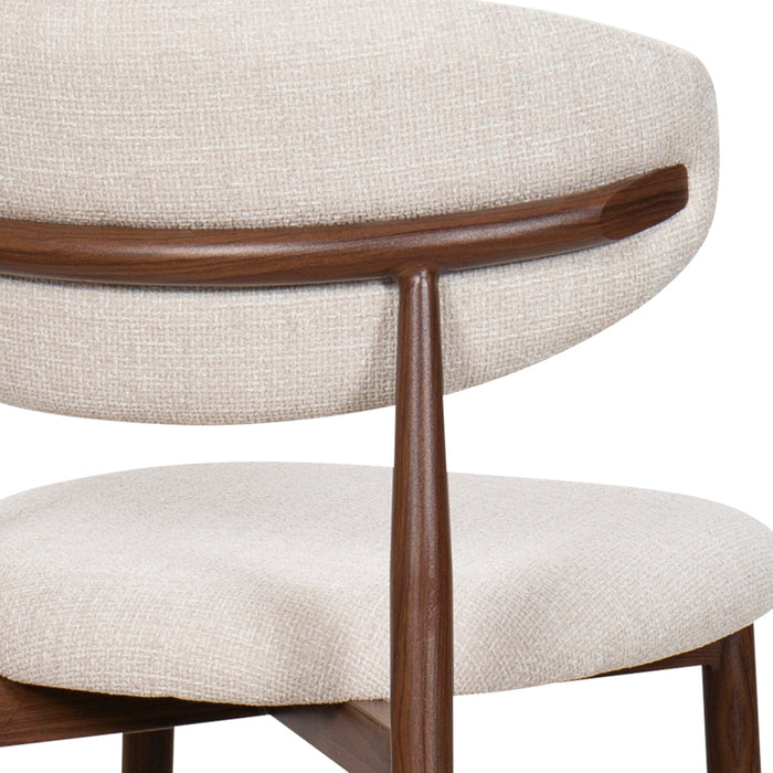 Royce Counter Chair W/Walnut Metal Frame-Beige (2 Per Carton)