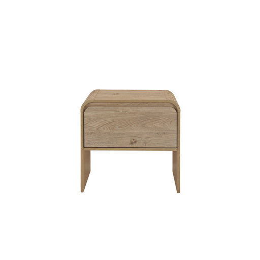 Mara One Drawer End Table / Bedside Table-Natural