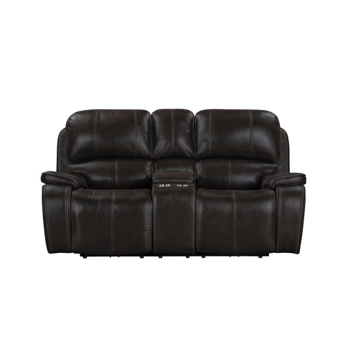 Brookings Console Loveseat W/ Dual Recliners-Charcoal