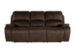 Brookings Sofa W/Dual Recliner-Brown