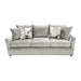 Sylvie Sofa W/4 Accent Pillows-Lush Silver Gray