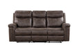 Quade Sofa W/Dual Recliner-Mocha