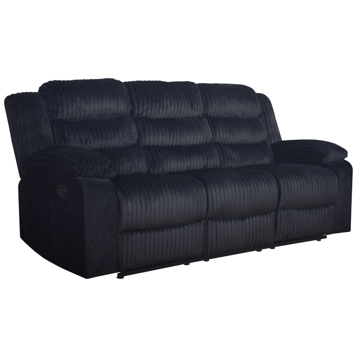 Willow Sofa W/Dual Recliner-Black