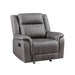 Enzo Glider Recliner- Gray