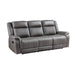 Enzo Sofa W/Dual Recliner- Gray