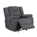 Redondo Glider Recliner W/Heat And Massage-Dk Gray