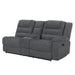 Redondo Raf Console Loveseat W/1 Recliner-Dk Gray