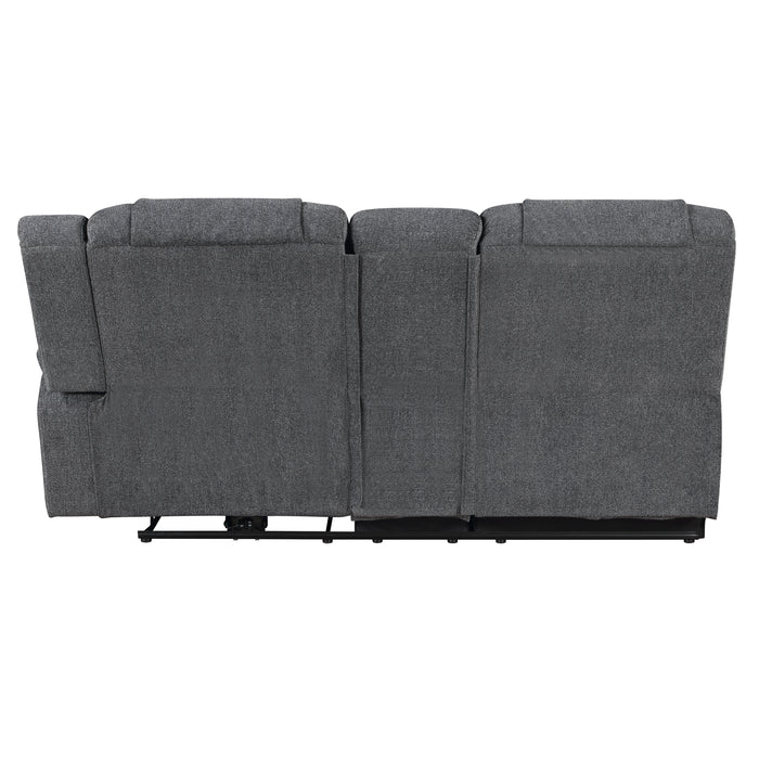 Redondo Raf Console Loveseat W/1 Recliner-Dk Gray