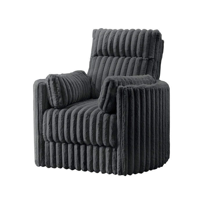 Embrace Swivel Accent Chair-Charcoal