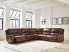 DeepWakes Reclining Sectional with Storage Console - Big's Furniture (NV) - Multi Location
