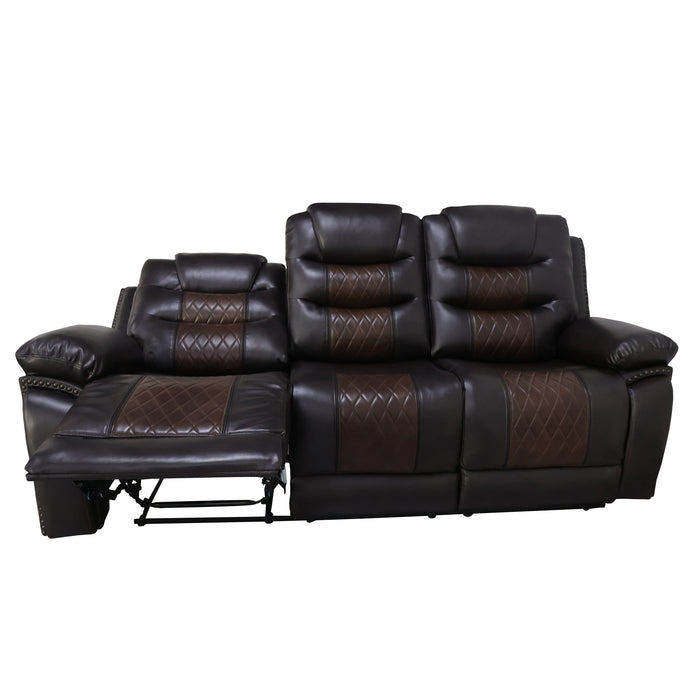 Nikko Sofa W/Pwr Fr-Brown