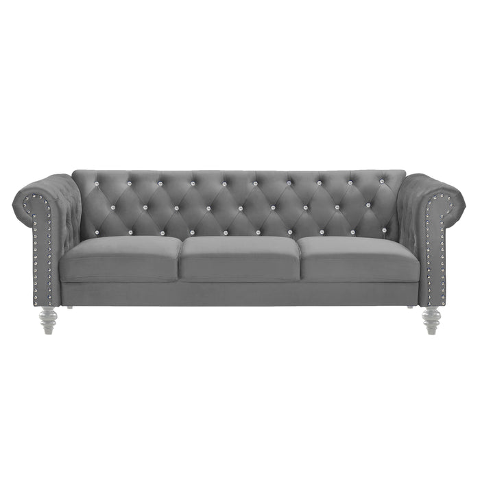 Emma Crystal Sofa-Gray