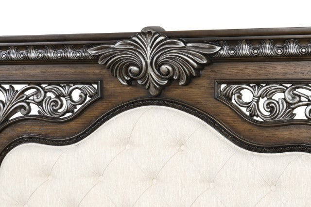 Promenade E.King & Queen Bed Brown & White - Big's Furniture (NV) - Multi Location